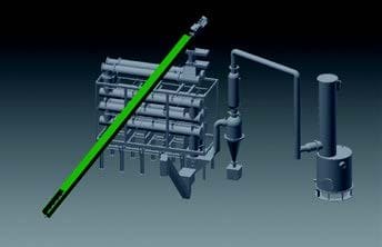3D model of a thermolysis reactor