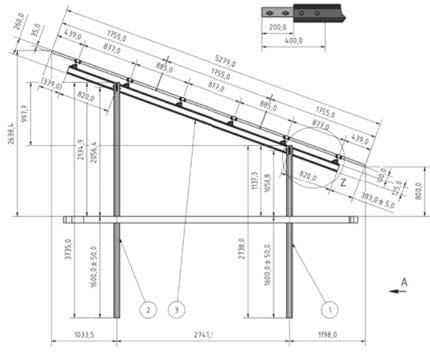 Design for 640–690 Wp panels measuring 2,384 × 1,303 mm